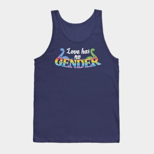 Love Has No Gender Rainbow Pride Loch Ness Monster Tank Top